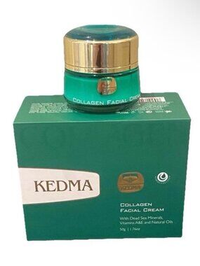 KEDMA COLLAGEN FACIAL CREAM-DEAD SEA MINERALS &VITAMINS A & E & NATURAL OILS-NEW
